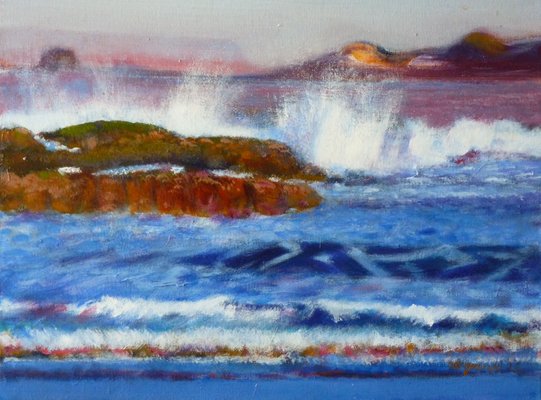 Rough Sea Nrth Berwick - 31x  41 cms - Acrylic