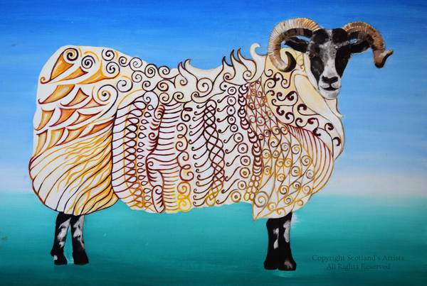 Dolly the Sheep - Oil on Canvas Board - 42 x 30cm