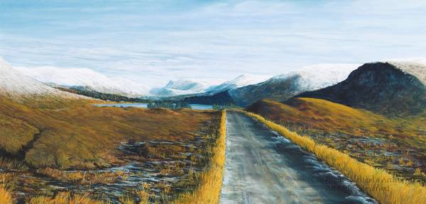 Road to Ben Alder - Pastel - 138 x 71 cm (framed)