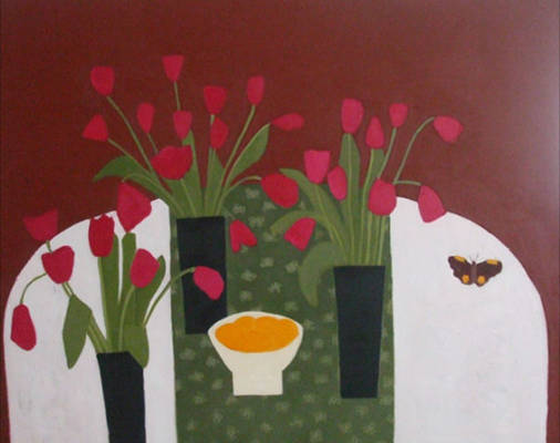 More Tulips - Oil on Linen - 40 x 32ins