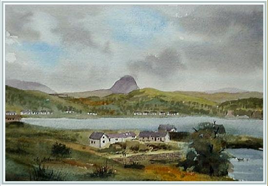 Suilven, from Lochinver, Sutherland - 7ins X 11ins - Watercolour on 140lb Bockingford Paper