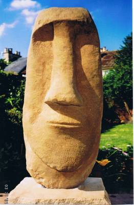 Easter Mask - Representative Mask of Easter Island Figure - Stone - h56cm